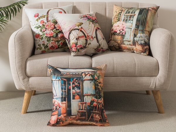 XPOSE® Set obliečok na vankúš DEDINA (digitálna tlač) 43x43 cm - set 4 ks