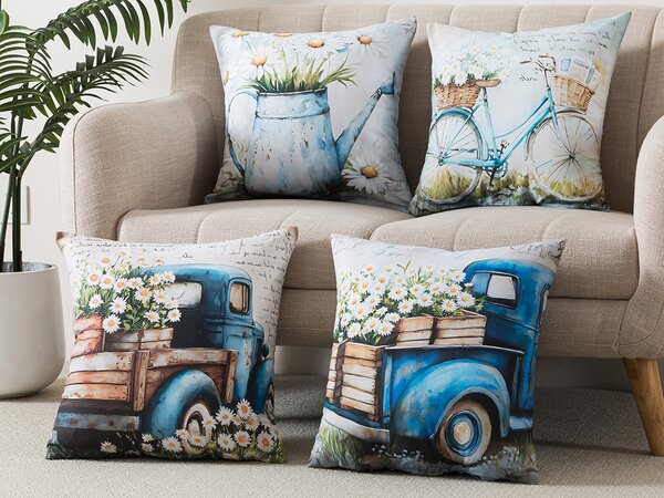 XPOSE® Set obliečok na vankúš NOSTALGIA (digitálna tlač) 43x43 cm - set 4 ks