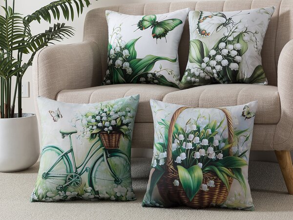 XPOSE® Set obliečok na vankúš LILLY (digitálna tlač) 40x40 cm - set 4 ks