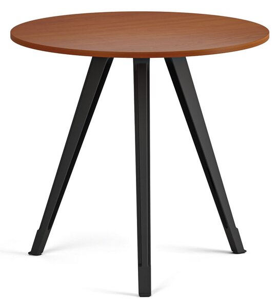 Konferenčný stôl PRIMO ZEN, priemer 80 cm, čierna podnož, čerešňa