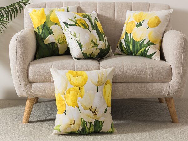 XPOSE® Set obliečok na vankúš TULIPÁN 40x40 cm - set 4 ks