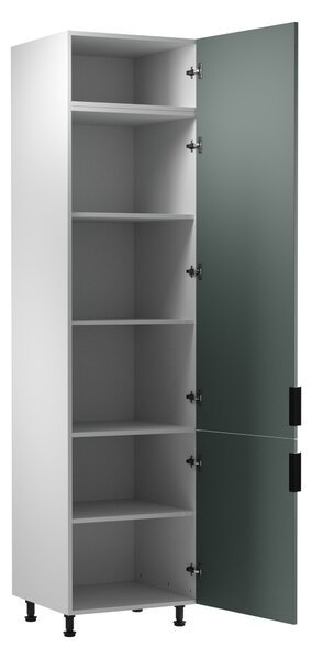 Vysoká kuchynská skriňa SALERNO - šírka 60 cm, biela / zelená