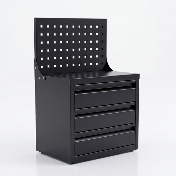 Organizér s perforovanou tabuľou a zásuvkami 660 x 400 x 300 mm