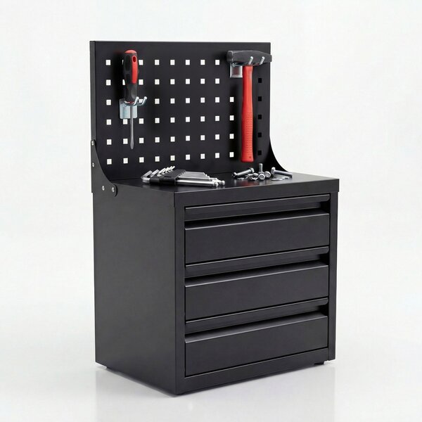 Organizér s perforovanou tabuľou a zásuvkami 660 x 400 x 300 mm