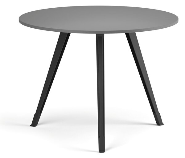Konferenčný stôl PRIMO ZEN, priemer 100 cm, čierna podnož, grafit