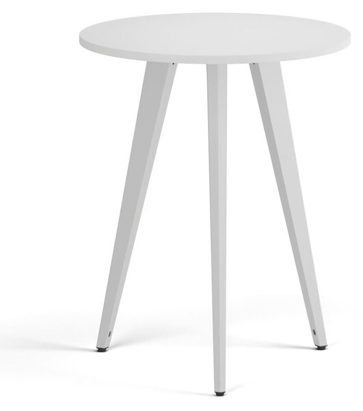 Konferenčný stôl PRIMO VIBE, priemer 60 cm, biela podnož, biela