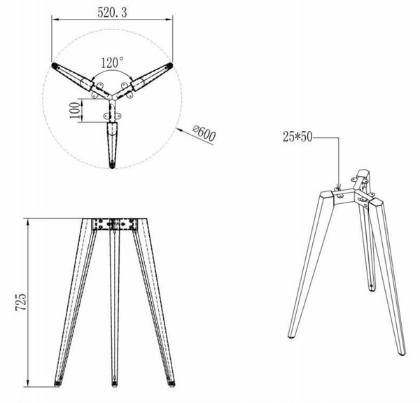 Konferenčný stôl PRIMO VIBE, priemer 60 cm, sivostrieborná podnož, dub prírodný