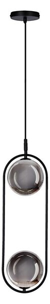 Luster na lanku CORDEL 2xG9/28W/230V čierna/dymová čierna