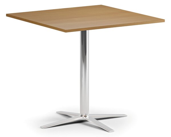 Konferenčný stolík AURA, 60x60 cm, chróm podnož, buk