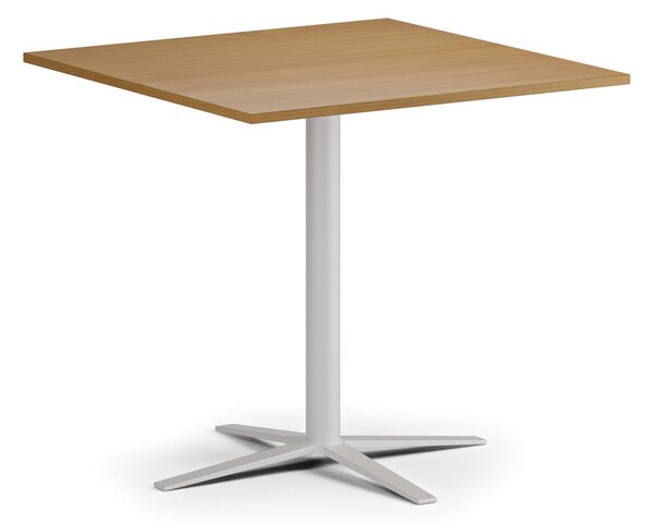 Konferenčný stolík AURA, 60x60 cm, biela podnož, buk