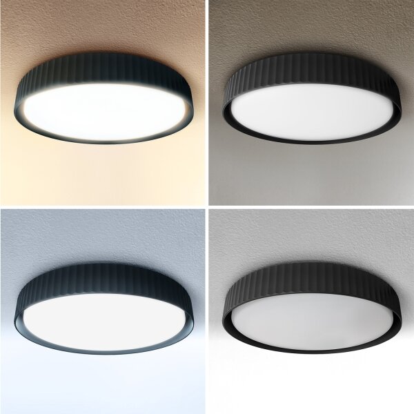 Brilagi - LED stmievateľné stropné svietidlo LUCIA LED/48W/230V pr. 41 cm čierne+diaľkové ovládanie