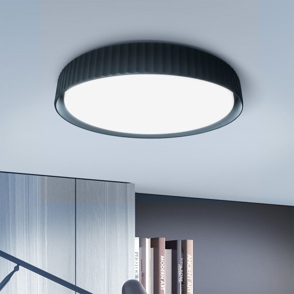 Brilagi - LED stmievateľné stropné svietidlo LUCIA LED/48W/230V pr. 41 cm čierne+diaľkové ovládanie