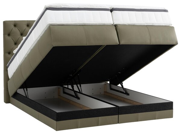 BOXSPRINGOVÁ POSTEĽ, 180/200 cm, zelená Novel - Postele