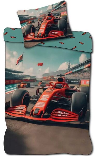 Posteľné obliečky do detskej postieľky Formula - 100% bavlna - 100x135 cm + 40x60 cm