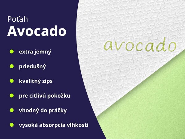 Detský penový matrac Calavo Basic 70x140 - viskózový poťah Avocado