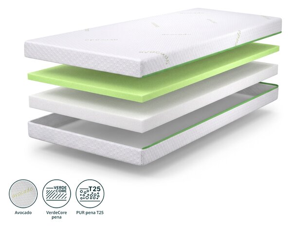 Detský penový matrac Calavo Basic 70x140 - viskózový poťah Avocado