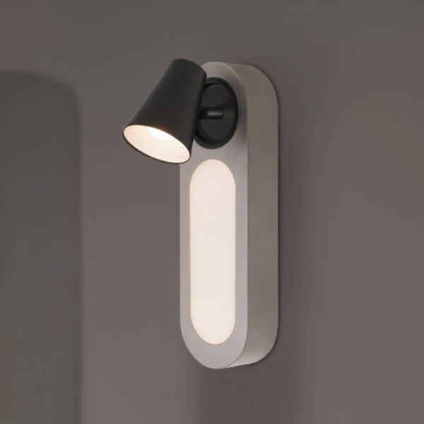 OSRAM LED nástenné svetlo NEPTUNE, biele, 1 bodové svetlá, kovový vypínač, Biela / opálová, Obývacia izba / jedáleň, kov, Moderný, Nástenné bodové svietidlo