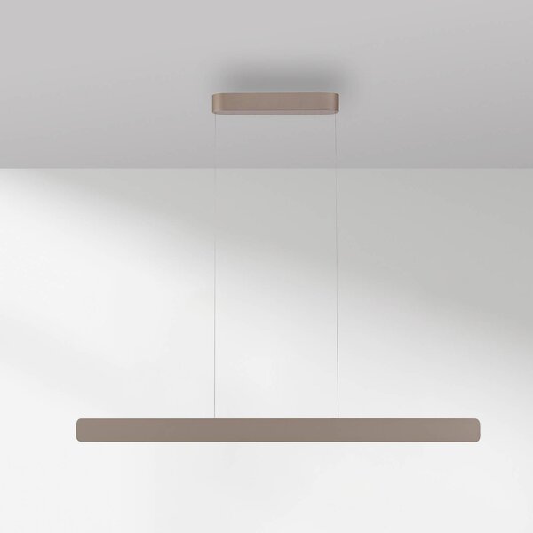 Paul Neuhaus LED závesné svietidlo Q-Stretto, bronzová, 120 cm, Hnedá / staromosadz, Obývacia izba / jedáleň, kov, Moderný, Závesné svietidlo