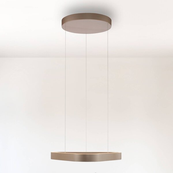 Paul Neuhaus LED závesné svietidlo Q-Stretto, bronzová, 60 cm, Hnedá / staromosadz, Obývacia izba / jedáleň, kov, Moderný, Závesné svietidlo
