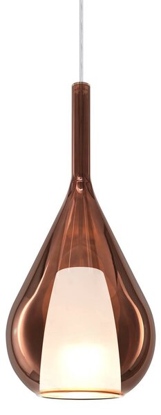 Ideal Lux závesné svietidlo Kalique 3, medená farba, Ø 18 cm, Meď, Obývacia izba / jedáleň, Plast, Moderný, Závesné svietidlo