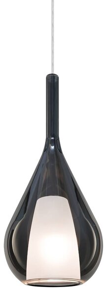 Ideal Lux závesné svietidlo Kalique 3, dymovo šedá, Ø 18 cm, Hliník / sivá / zinok, Obývacia izba / jedáleň, Plast, Moderný, Závesné svietidlo