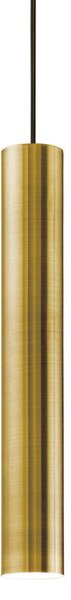 Ideal Lux závesné svietidlo Look, brunované, Ø 6 cm, kov, Hnedá / hrdzavá, Obývacia izba / jedáleň, Moderný, Závesné svietidlo