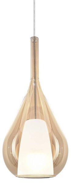 Ideal Lux závesné svietidlo Kalique 3, jantárová, Ø 18 cm, Krémová / jantárovo žltá, Obývacia izba / jedáleň, Plast, Moderný, Závesné svietidlo