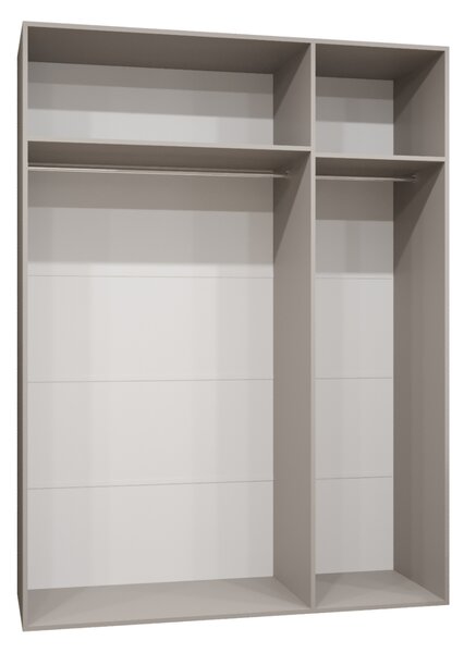 Elegantná šatníková skriňa CAITIR 1 150 cm - čierna / čierne úchyty