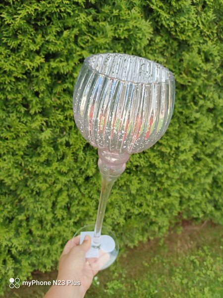 Lampy Tiffany Svietnik stojanový ružový 1002