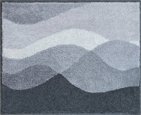 GRUND Kúpeľňový koberec HILLS antracitový Rozmer: 60x100 cm