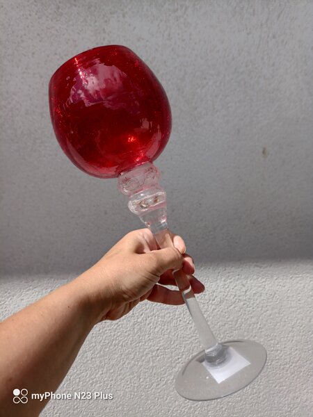 Lampy Tiffany Svietnik stojanový červený 1001