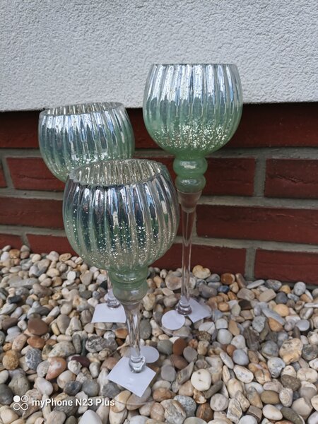 Lampy Tiffany Svietnik stojanový - mäta 1003