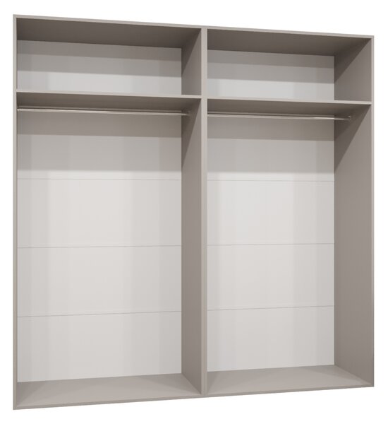 Elegantná šatníková skriňa CAITIR 1 200 cm - čierna / čierne úchyty
