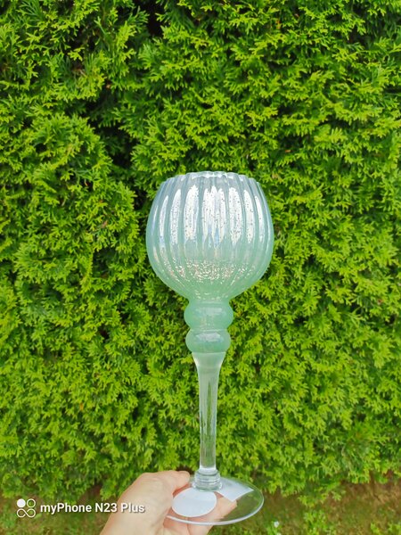 Lampy Tiffany Svietnik stojanový - mäta 1003
