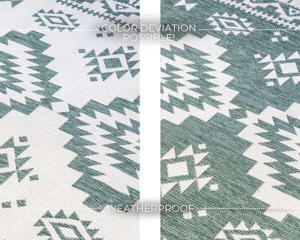 ELLE Decoration , Kusový koberec Gemini 106020 Green z kolekcie Elle – na von aj na doma, 80x150, zelená, chodba / predsieň
