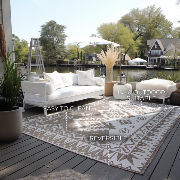ELLE Decoration , Kusový koberec Gemini 106021 Linen z kolekcie Elle – na von aj na doma, 80x150, béžová, chodba / predsieň