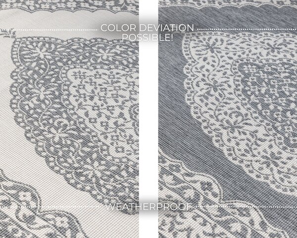 ELLE Decoration , Kusový koberec Gemini 106023 Silver z kolekcie Elle – na von aj na doma, 120x170, šedá, chodba / predsieň