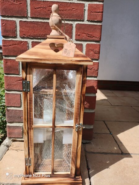 Lampy Tiffany Svietnik sada - drevený lampáš 1501