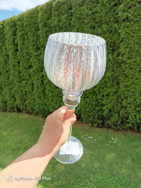 Lampy Tiffany Svietnik stojanový strieborný 1005