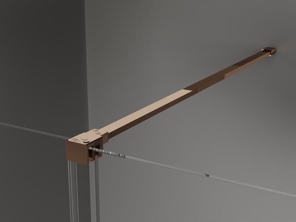 Mexen Velar, posuvné dvere do otvoru 90x200 cm, 8mm číre sklo, ružové zlato, 871-090-000-01-60