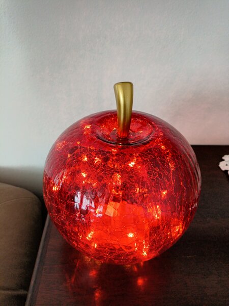 Lampy Tiffany Svietnik jablko - červené 1401