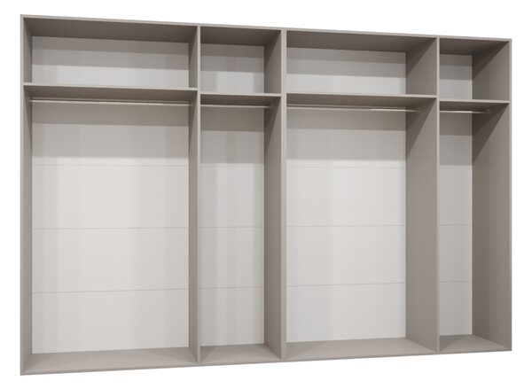 Elegantná šatníková skriňa CAITIR 1 300 cm - čierna / čierne úchyty