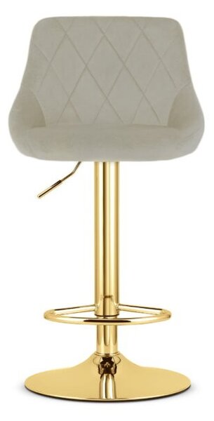 Barová stolička KAST béžová (ivory)/zlatá