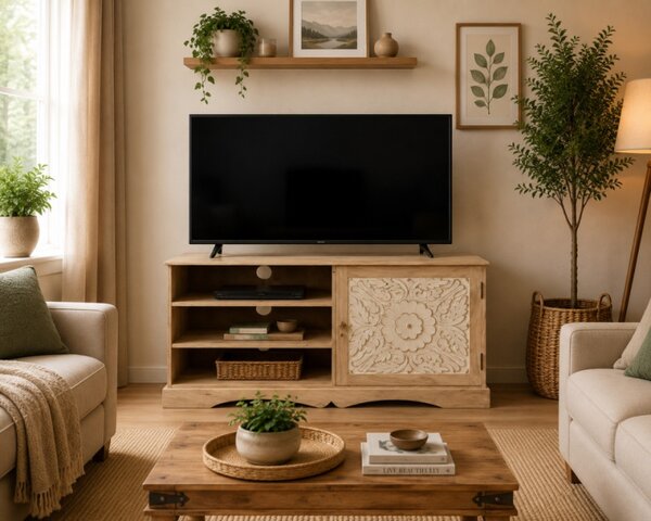TV stolík Sita 120x60x45 indický masív mango
