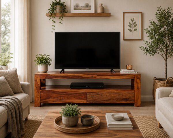 TV stolík Tara 140x50x45 indický masív palisander