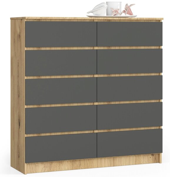 Ak furniture Komoda Kuba 120 cm dub artisan/grafit