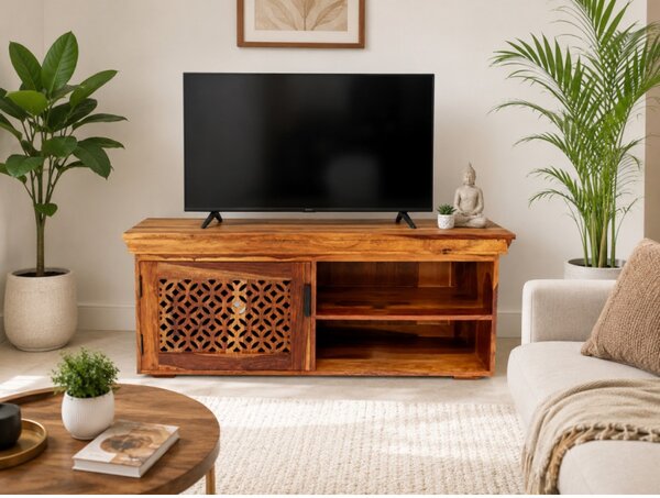 TV stolík Mira 120x50x45 indický masív palisander