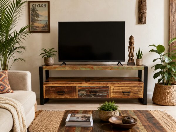 TV stolík Retro 150x60x45 recyklované mango