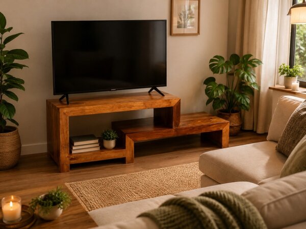 TV stolík Tara 120x45x45 indický masív palisander