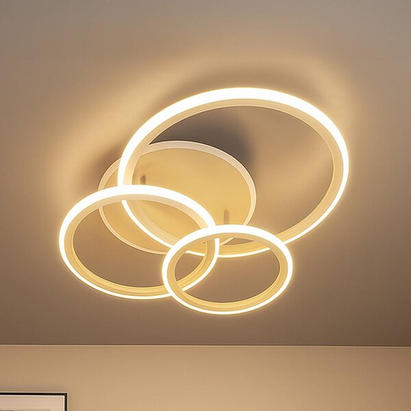 Stropné LED svetlo Gelder, 60 cm, greige/piesková, RGBW,, Obývacia izba / jedáleň, kov, Moderný, Stropné svetlo